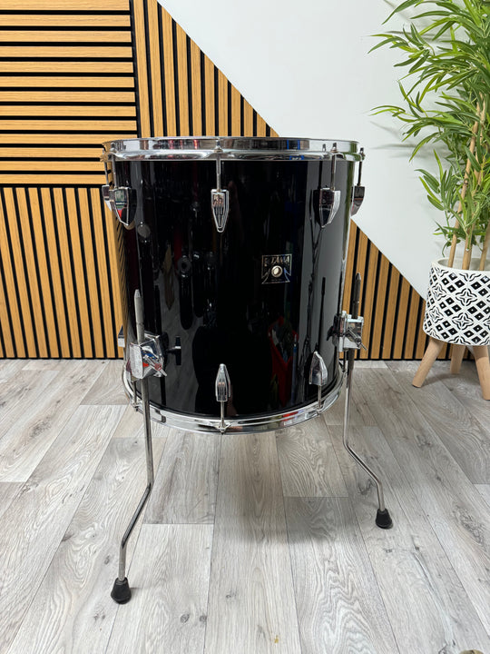 TAMA Royalstar Floor Tom Drum 16”x16” with Legs MIJ / Black #VB23