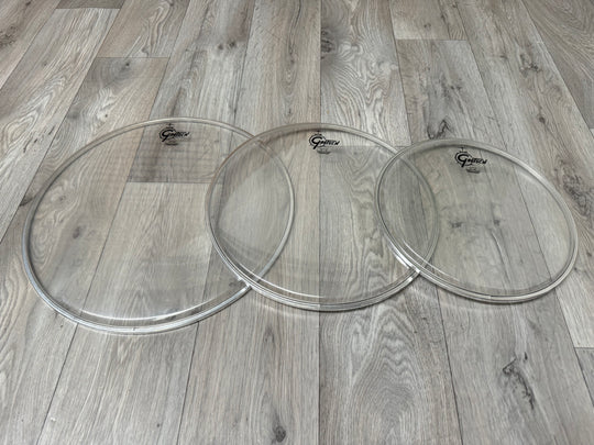 Gretsch by Remo Tom Fusion Drum Heads Skins Set Of 3 #OJ63