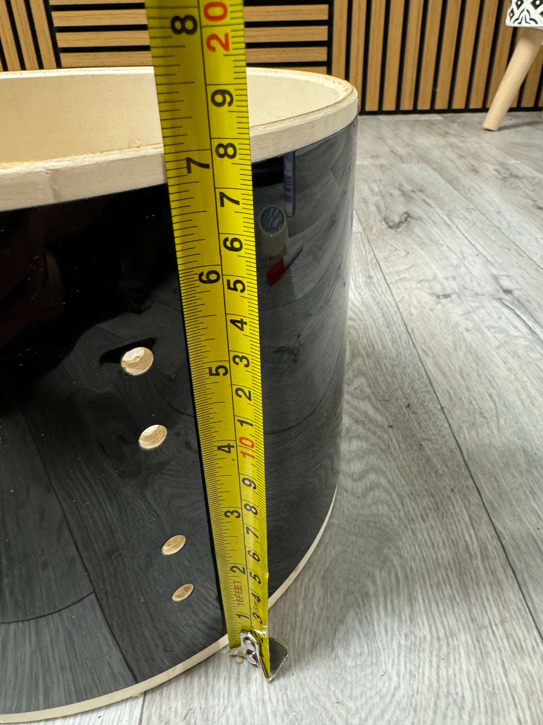Gretsch Energy Tom Drum Shell 10”x7” Bare Wood Project / Black #OJ67