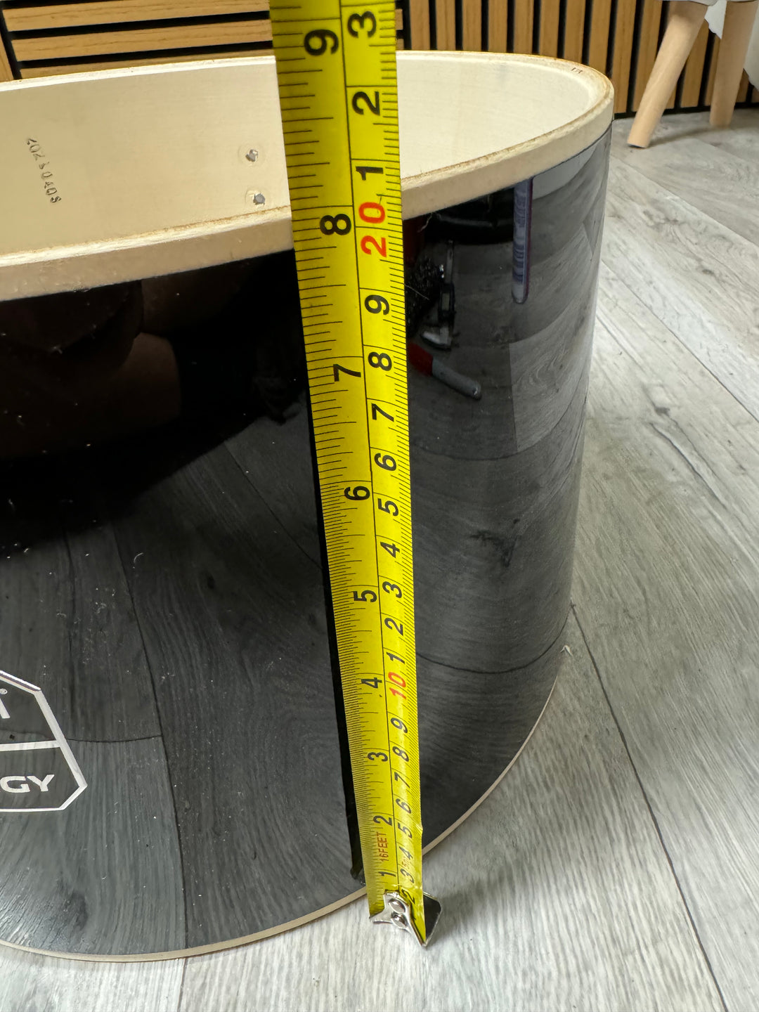 Gretsch Energy Tom Drum Shell 12”x8” Bare Wood Project / Black #OJ68