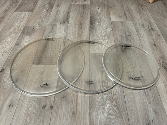 Sonor by Remo  Resonant Tom Drum Heads Set Of 3 / Fusion Size #VC22