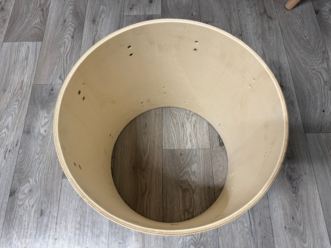 Gretsch Energy Floor Tom Drum Shell 14”x14” Bare Wood Project / Black #OJ69