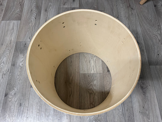 Gretsch Energy Floor Tom Drum Shell 14”x14” Bare Wood Project / Black #OJ69