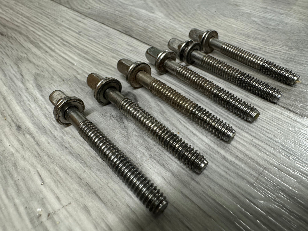 Premier Drum Tension Rods 52mm Screws Tom Hardware x6 #OJ71