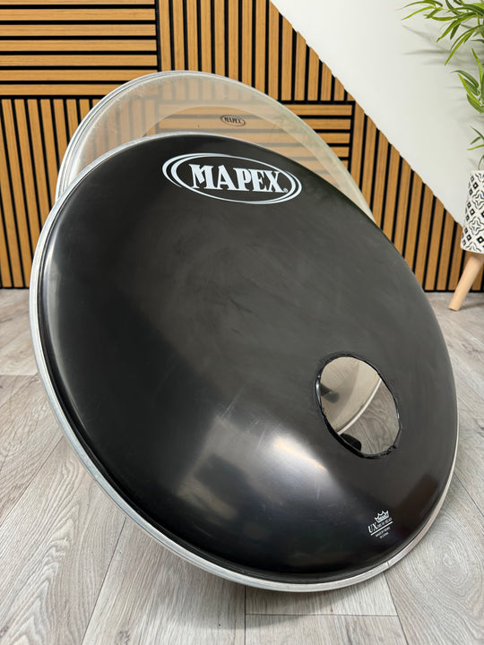 Mapex by Remo Bass 22" Drum Heads (Pair) / Black & Clear #OK28