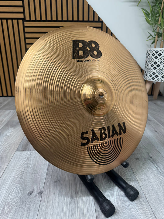 Sabian B8 16” Thin Crash Cymbal *Cracked* #OK55
