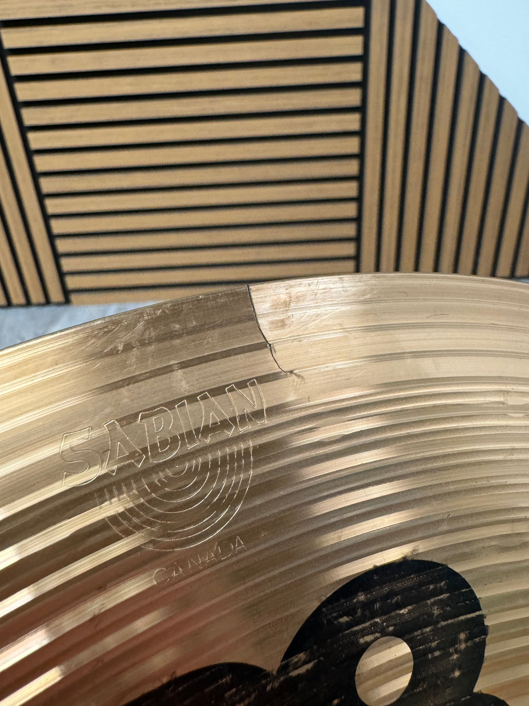 Sabian B8 16” Thin Crash Cymbal *Cracked* #OK55