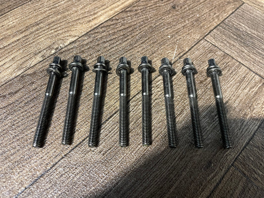 TAMA Black Nickel Drum Tension Rods 72mm Screws Tom Hardware x8 #JS81/KQ21/LD100