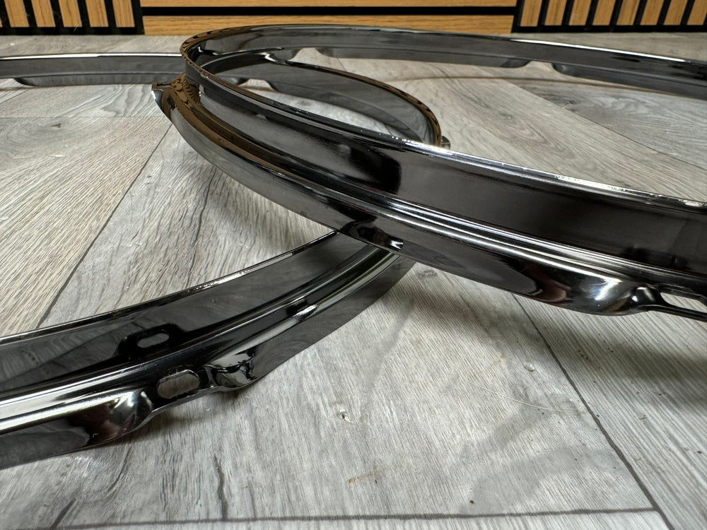 TAMA 16” Drum Hoops Rims 6-Lug Hardware Tension / Black Chrome #WK27