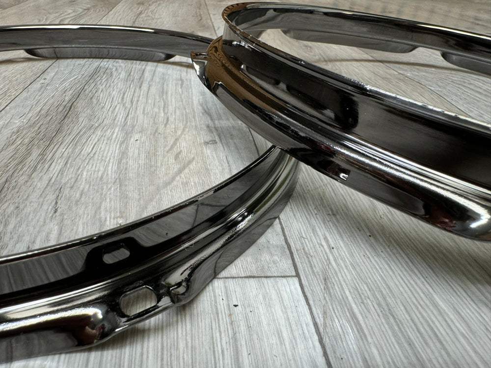 TAMA 10” Drum Hoops Rims 6-Lug Hardware Tension / Black Chrome #WK30