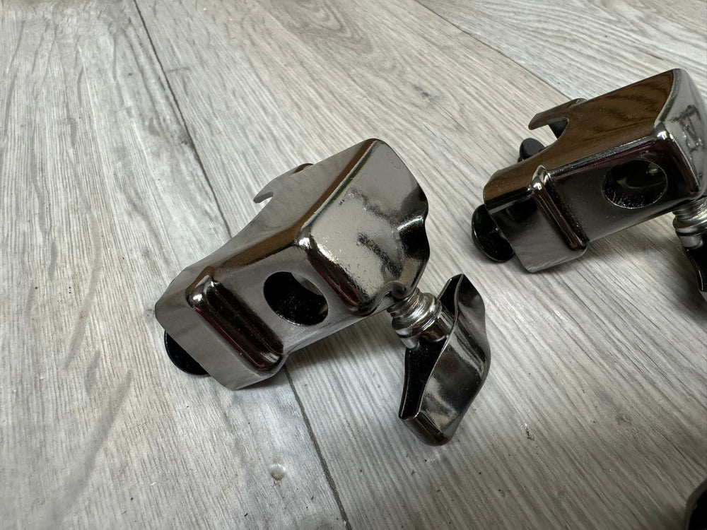 TAMA Floor Tom Drum Leg Holders Hardware Mounts x3 / Black Chrome #WK33