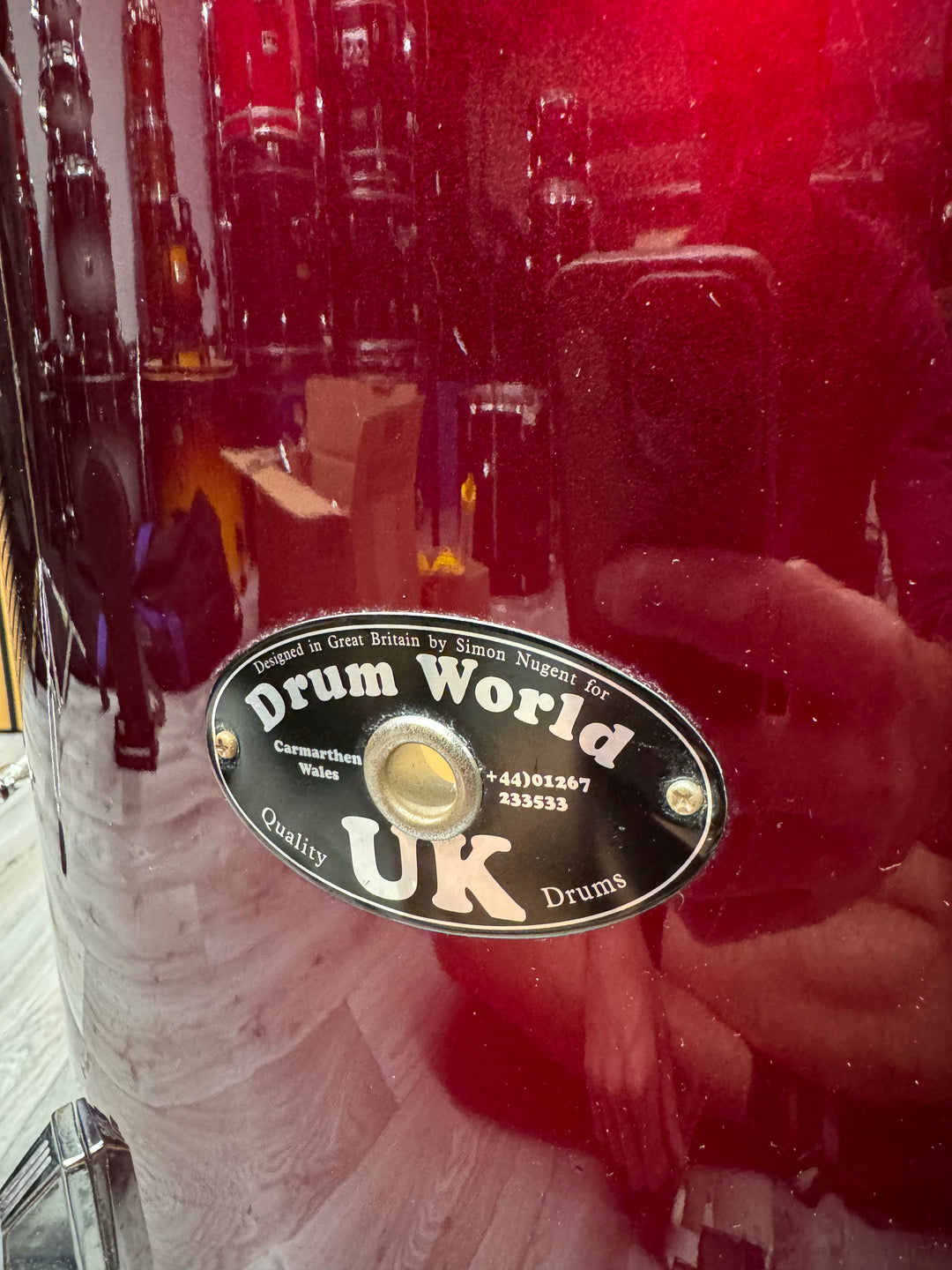 Drum World 16” x 16” Floor Tom Drum with Legs / Red #OL11
