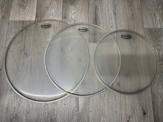 Premier Everplay Resonant Tom Drum Heads Skins Set Of 3 #OJ25