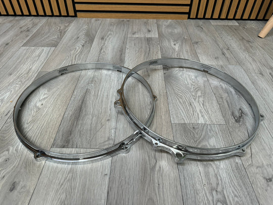 TAMA Star-Cast 14” Drum Hoops Rims 6-Lug Hardware Tension #WO26