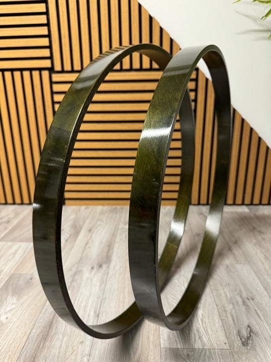 Yamaha Stage Custom Bass Drum 22” Wooden Hoops Rims Hardware #VD10