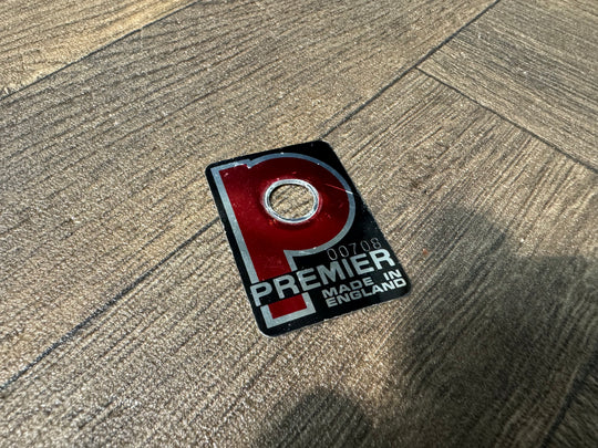 Vintage Premier 'Made in England' Drum Badge / Drum Accessory #NZ20