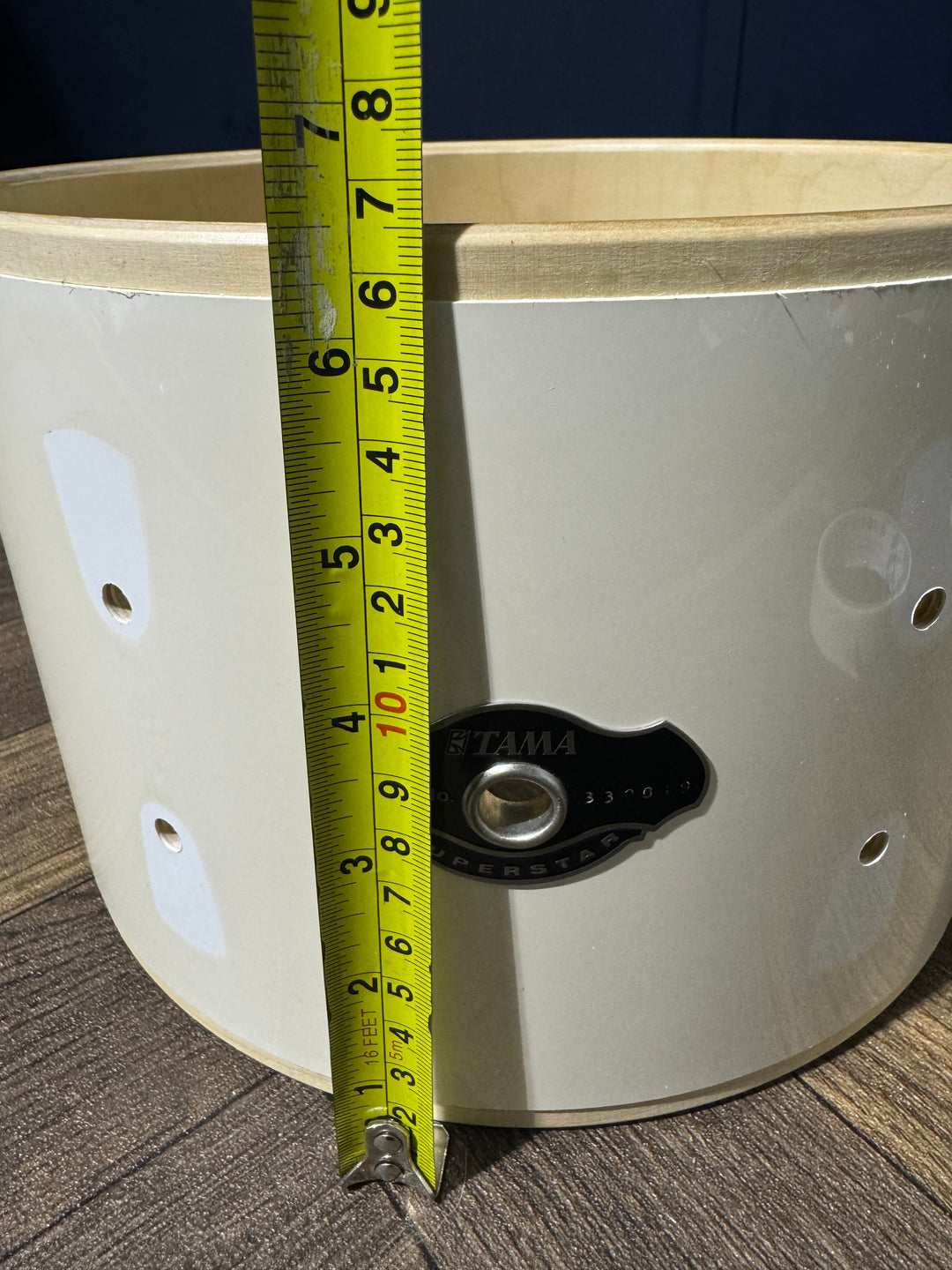 TAMA Superstar Hyperdrive Tom Drum Shell 10”x6.5” Bare Wood Project #NB96/NM23