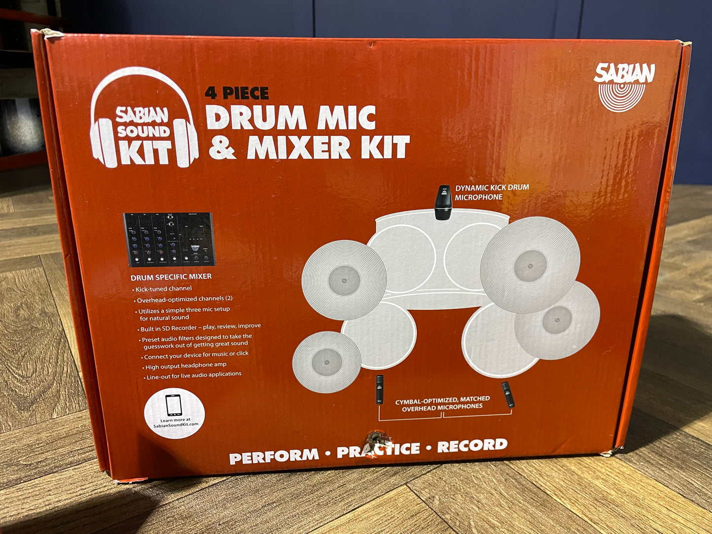 Sabian Sound Kit Complete 4 Piece Drum Mic & Mixer Kit #JU36