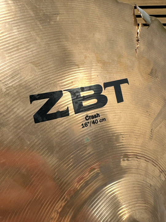 Zildjian ZBT 16"/40cm Crash Cymbal *Cracked* #WO56