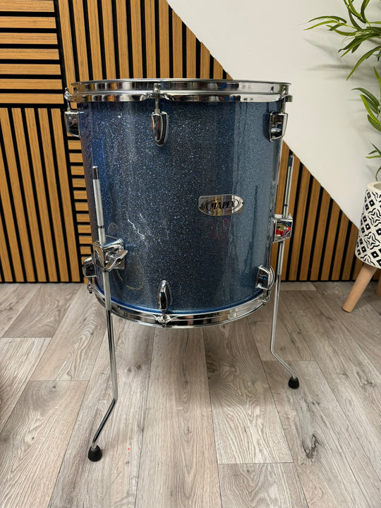 Mapex QR Floor Tom Drum 14”x14” / Blue Sparkle #VZ30