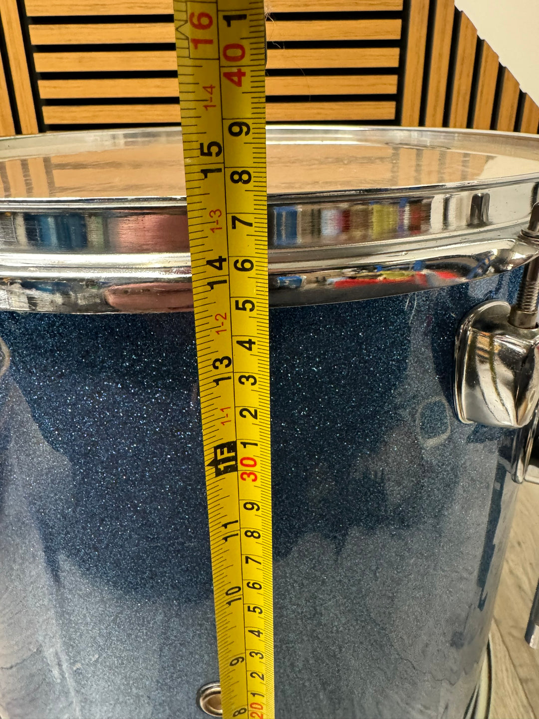 Mapex QR Floor Tom Drum 14”x14” / Blue Sparkle #VZ30
