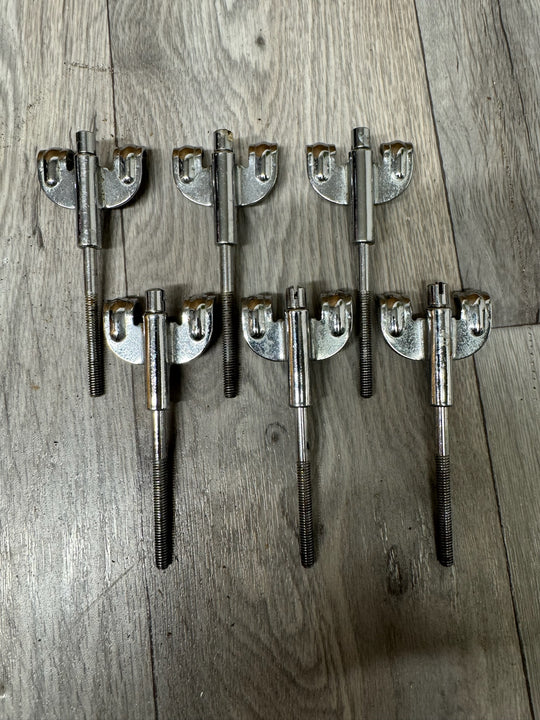 Vintage Premier Bass Drum Tension Rods & Claws Hardware x6 #OM9