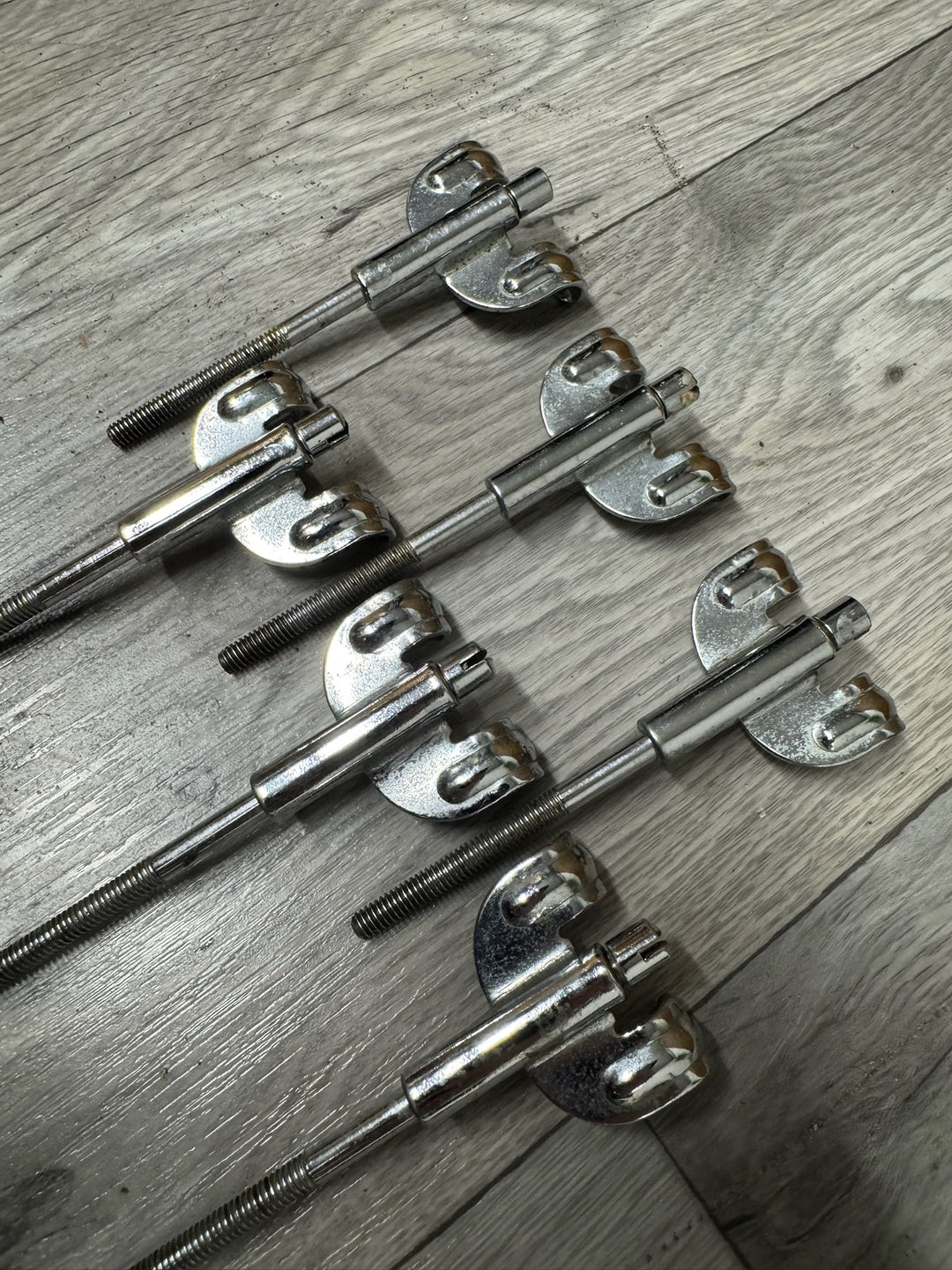 Vintage Premier Bass Drum Tension Rods & Claws Hardware x6 #OM9