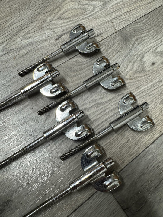 Vintage Premier Bass Drum Tension Rods & Claws Hardware x6 #OM9