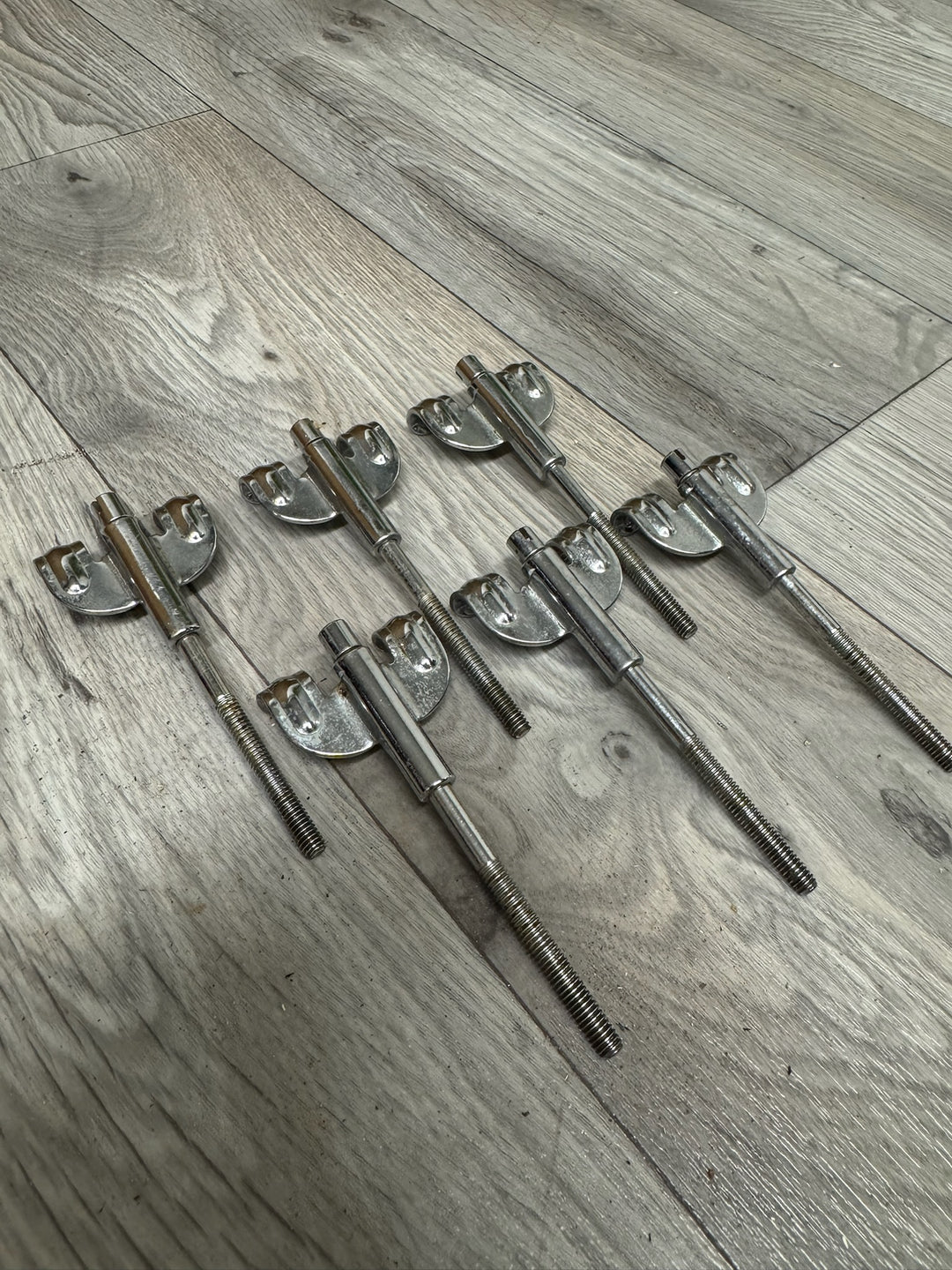 Vintage Premier Bass Drum Tension Rods & Claws Hardware x6 #OM9