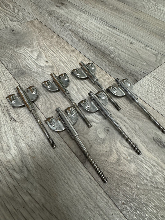 Vintage Premier Bass Drum Tension Rods & Claws Hardware x6 #OM9