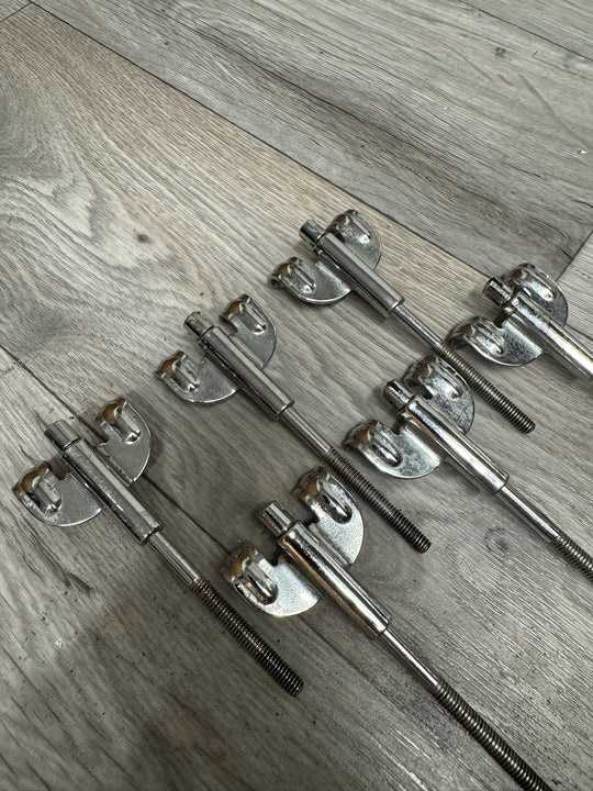 Vintage Premier Bass Drum Tension Rods & Claws Hardware x6 #OM9