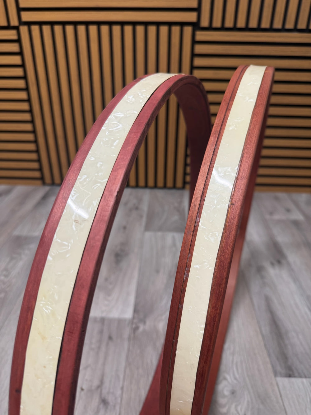 Vintage Premier Bass Drum 20” Wooden Hoops Rims Hardware #OM10