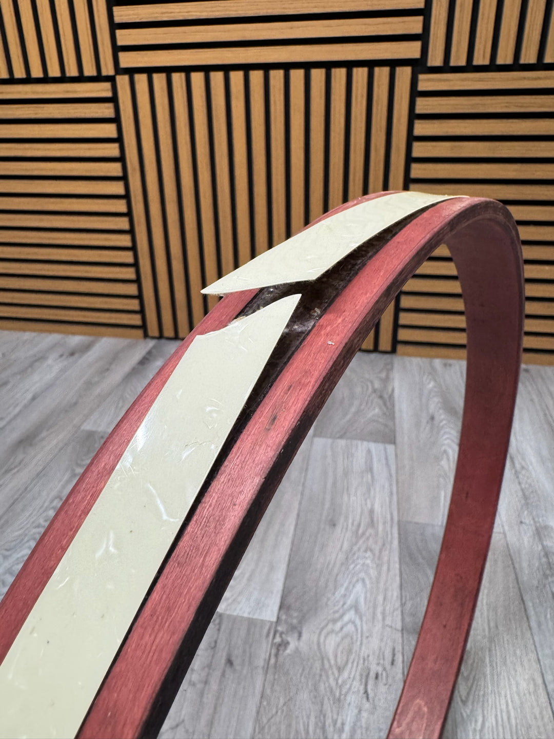 Vintage Premier Bass Drum 20” Wooden Hoops Rims Hardware #OM10