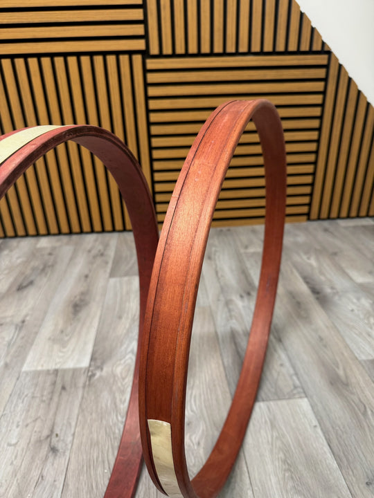 Vintage Premier Bass Drum 20” Wooden Hoops Rims Hardware #OM10