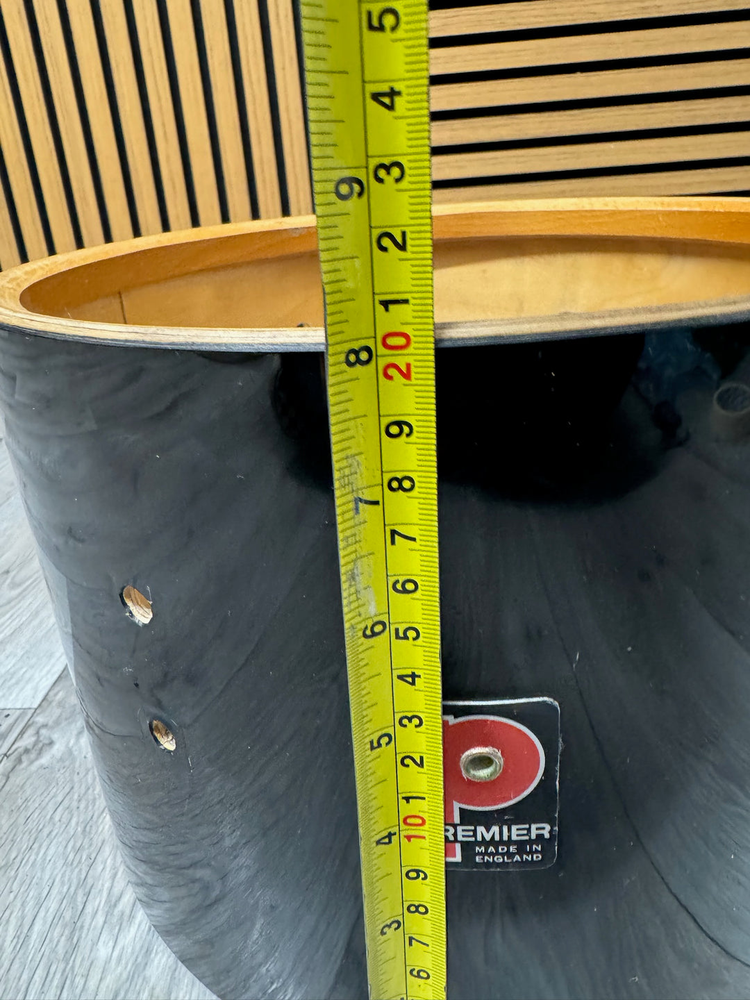 Vintage Premier Pre-International 12”x8” Tom Drum Shell Bare Wood #OM11