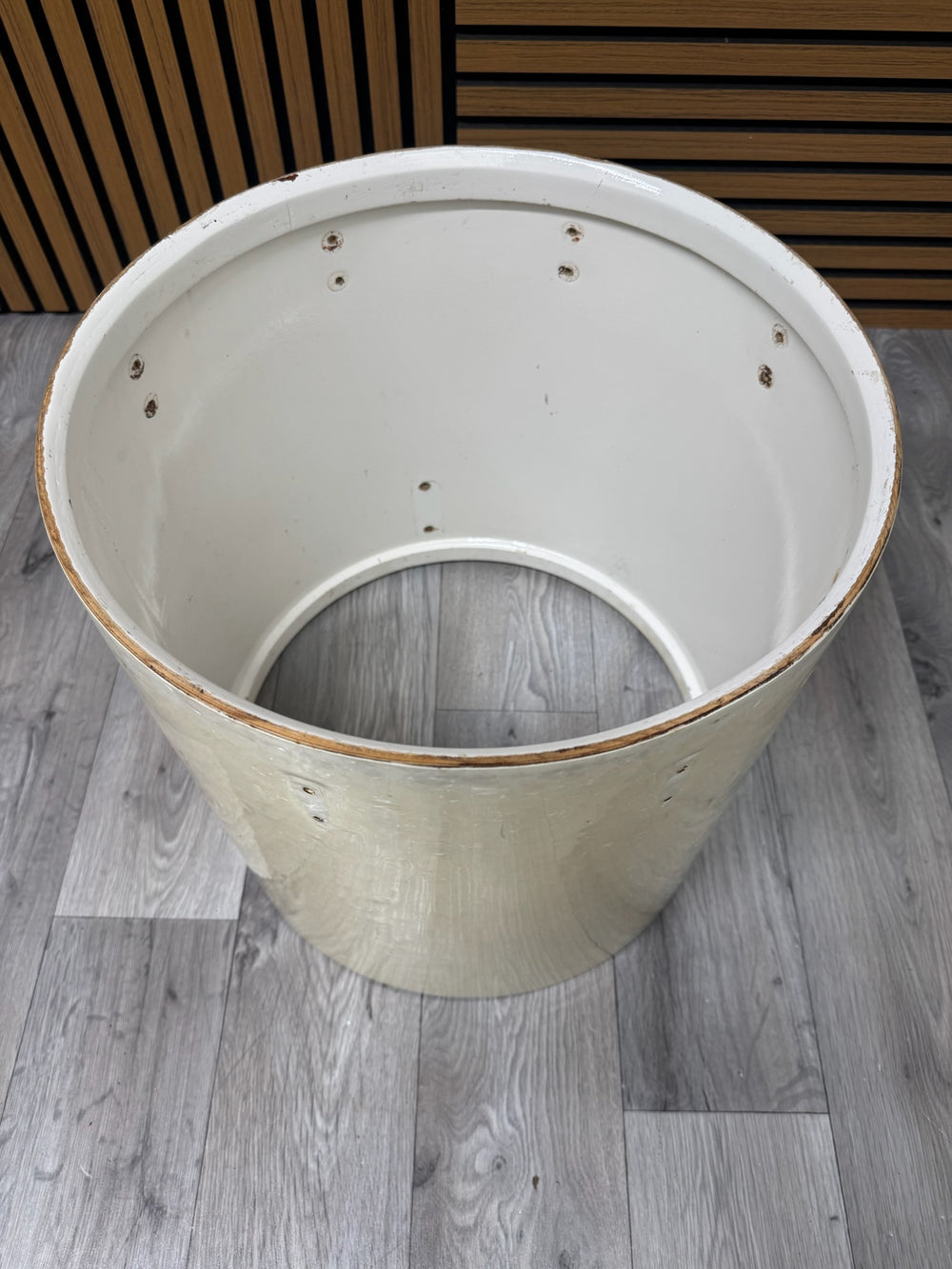 Vintage Beverley 16”x16” Tom Drum Shell Bare Wood #OM14