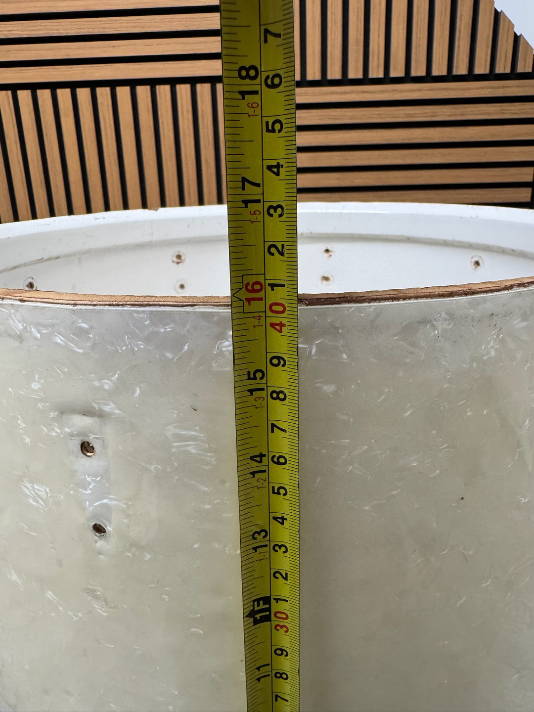 Vintage Beverley 16”x16” Tom Drum Shell Bare Wood #OM14