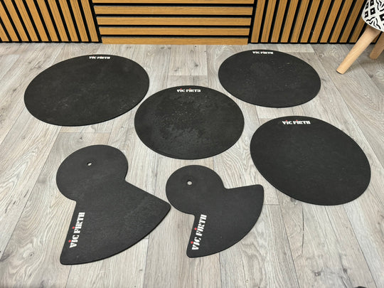 Vic Firth Drum Silencer Pad Set / Rubber Practice Pads x6 #WP29