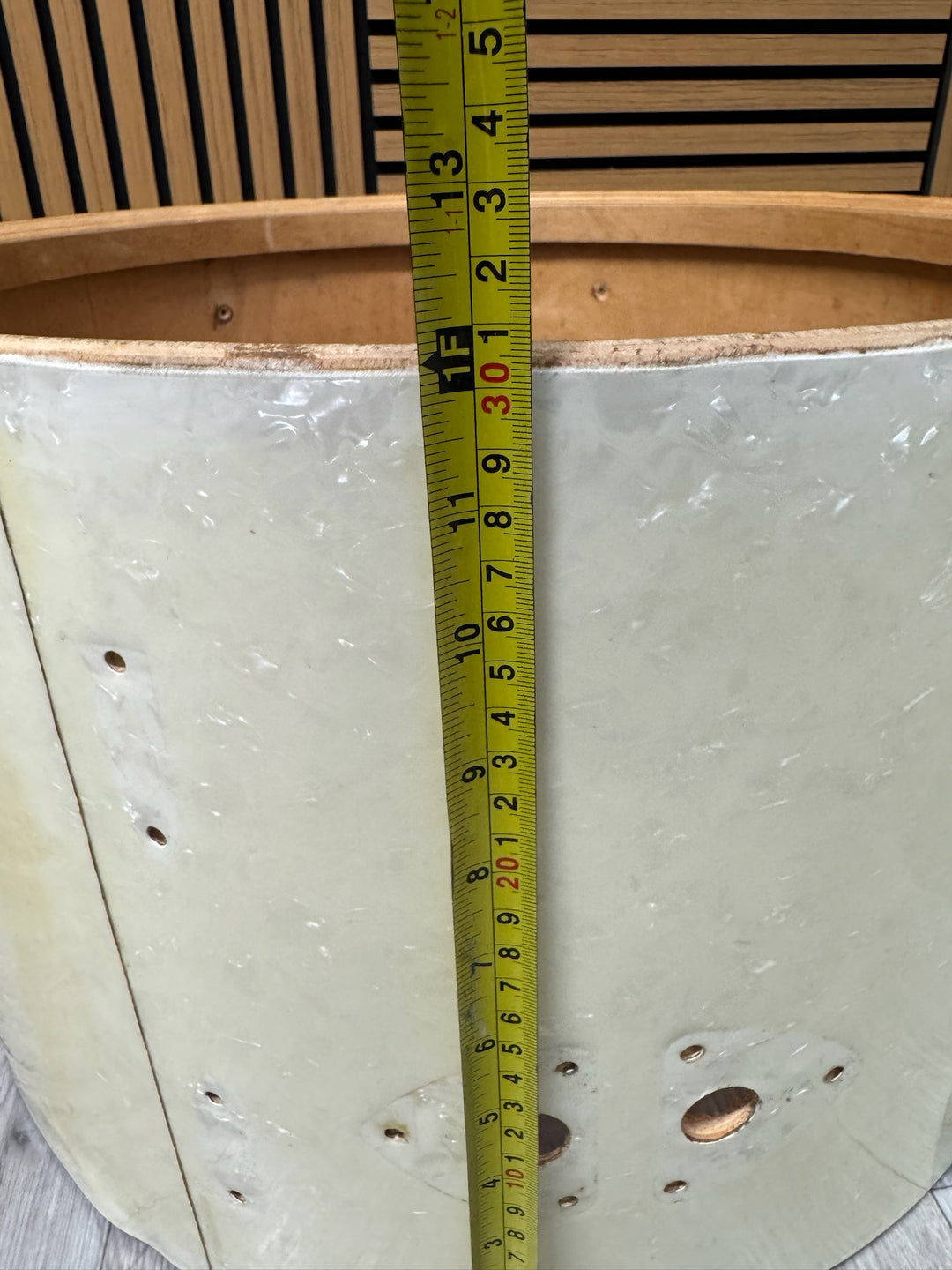 Vintage Beverley Bass Drum Shell 20”x12” Bare Wood Project / Upcycle #OM15