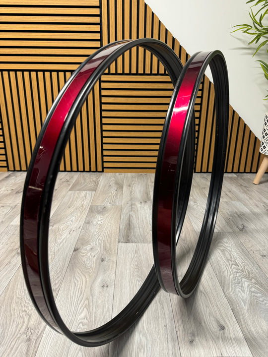 Gretsch Blackhawk Bass Drum 22” Metal Hoops Rims Hardware / Red #OL99
