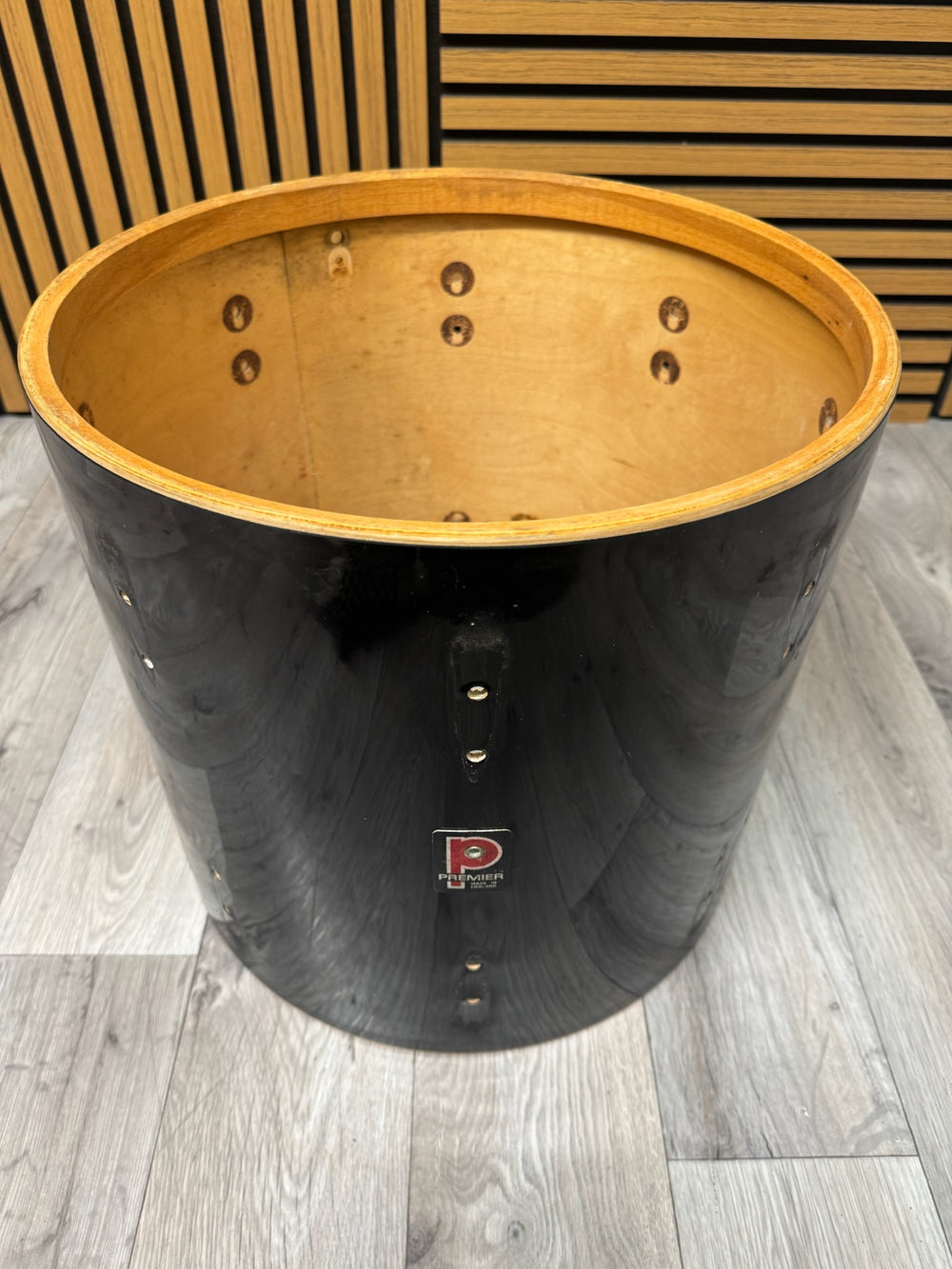 Vintage Premier Elite 16”x15” Tom Drum Shell Bare Wood #OM17