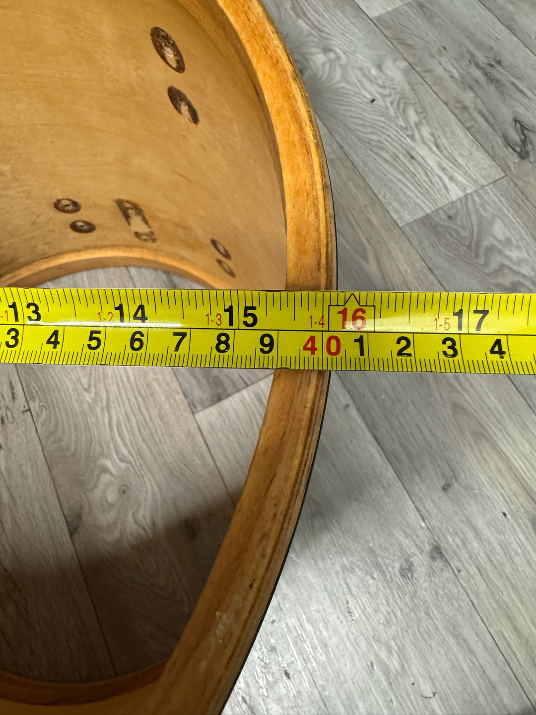 Vintage Premier Elite 16”x15” Tom Drum Shell Bare Wood #OM17