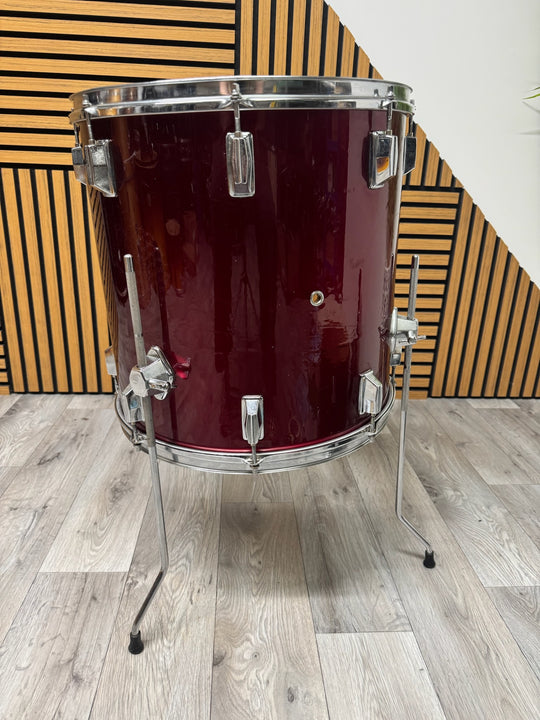 Floor Tom Drum 16” x 16” Drum Inc Legs / Red #OM22