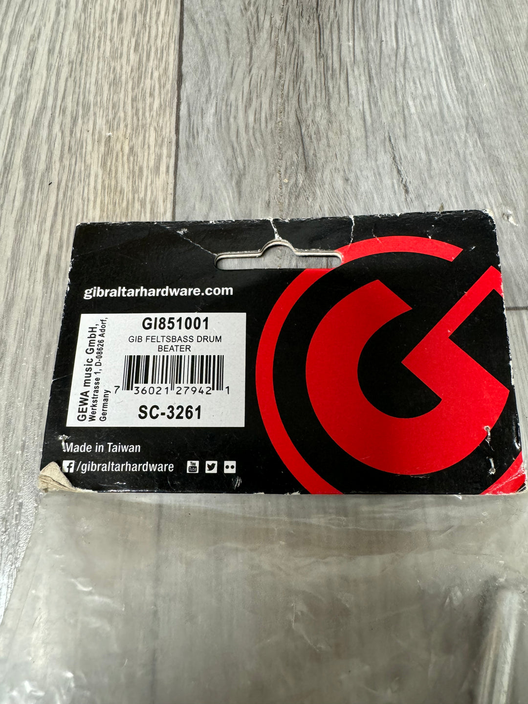 Gibraltar Bass Drum Felt Pedal Beater SC-3261 / Accessory #VE26