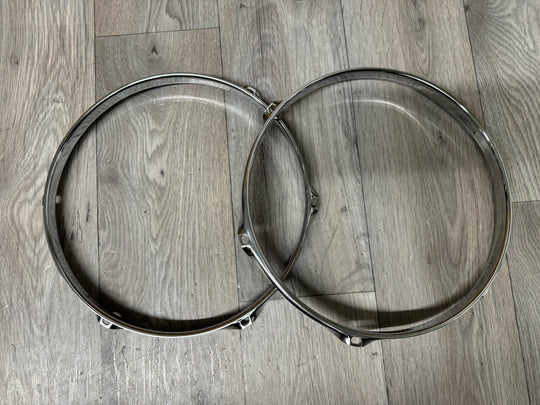 Pearl 10” Drum Hoops Rims 6-Lug Hardware Tension #WG10