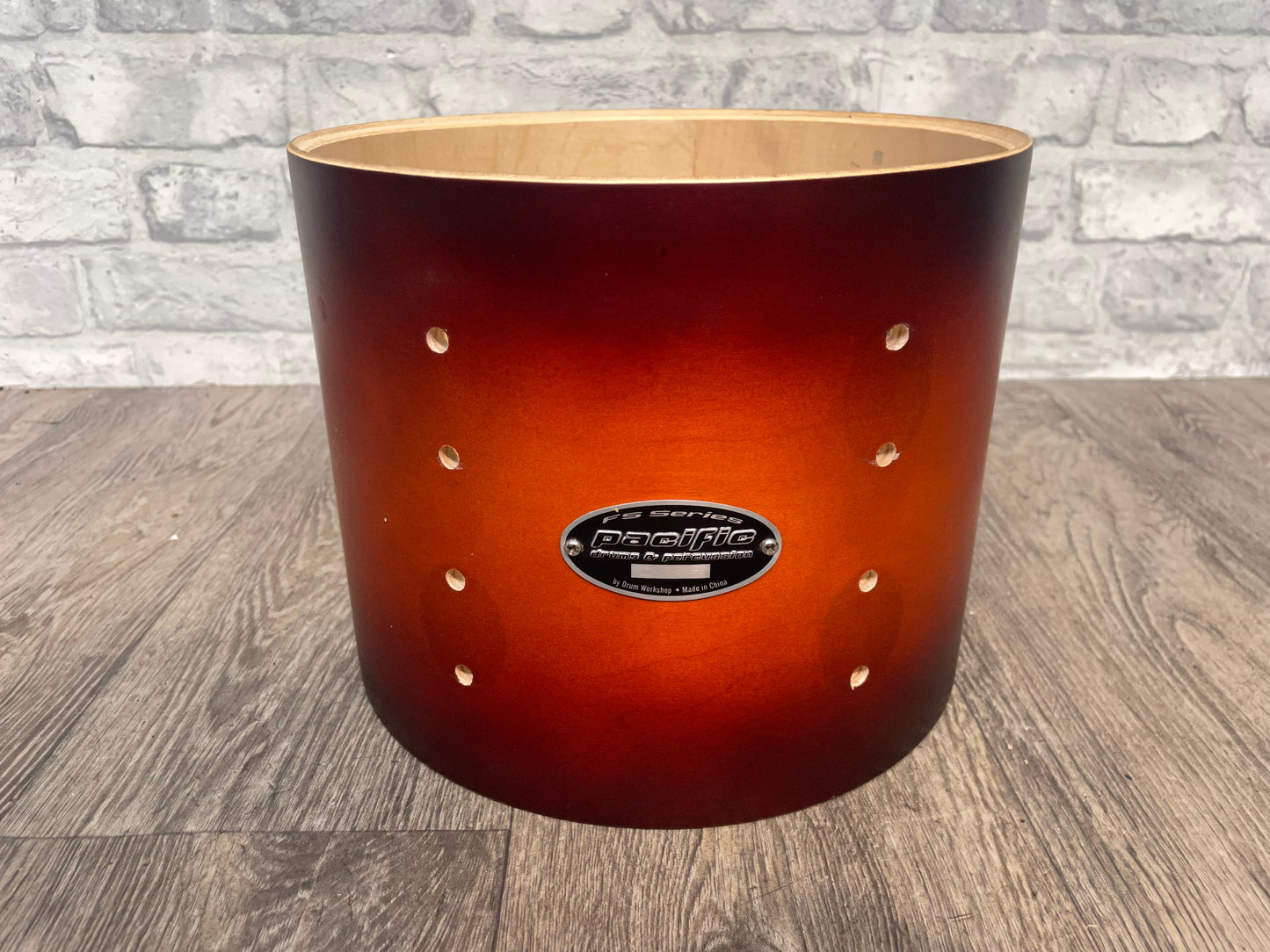 PDP Pacific FS Tom Drum Shell 10”x8” Bare Wood Project #IW20