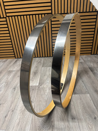 Pearl Bass Drum 22” Wooden Hoops Rims Hardware (Pair) #WG29