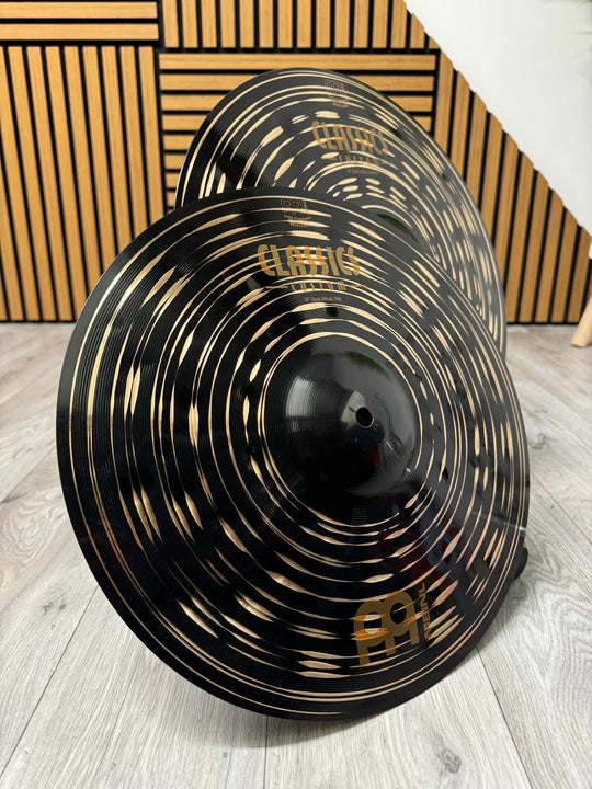 Meinl Classics Custom Dark Hi Hats 14”/35cm Hi Hat Cymbals (Pair) #VF7