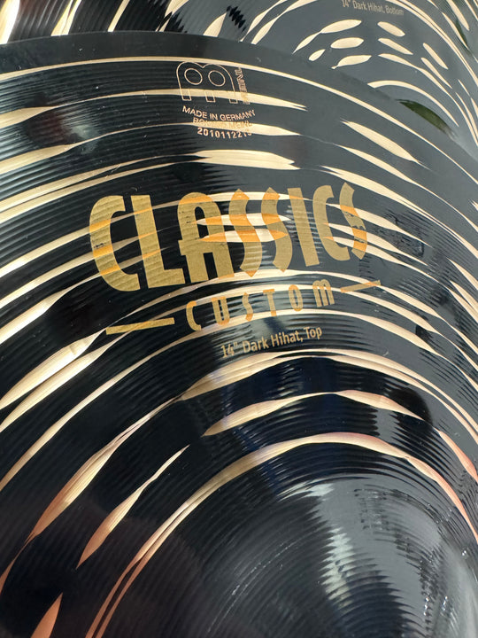 Meinl Classics Custom Dark Hi Hats 14”/35cm Hi Hat Cymbals (Pair) #VF7