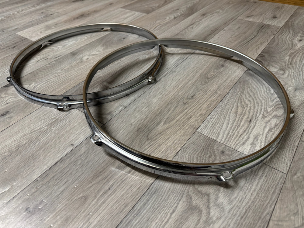 Mapex 14” Drum Hoops Rims 6-Lug Hardware Tension #WG69